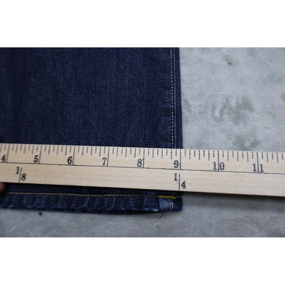 True Religion Bobby Baggy Jeans Men‎ 34x32 Dark Denim Straight Whisker Fade USA